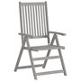 Voir la diapositive 3 : VIDAXL Chaises inclinables de jardin lot de 2 et coussins Bois acacia