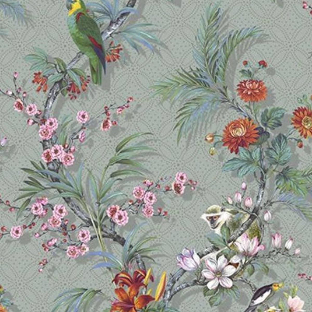 DUTCH WALLCOVERINGS DUTCH WALLCOVERINGS Papier peint Tropical Gris