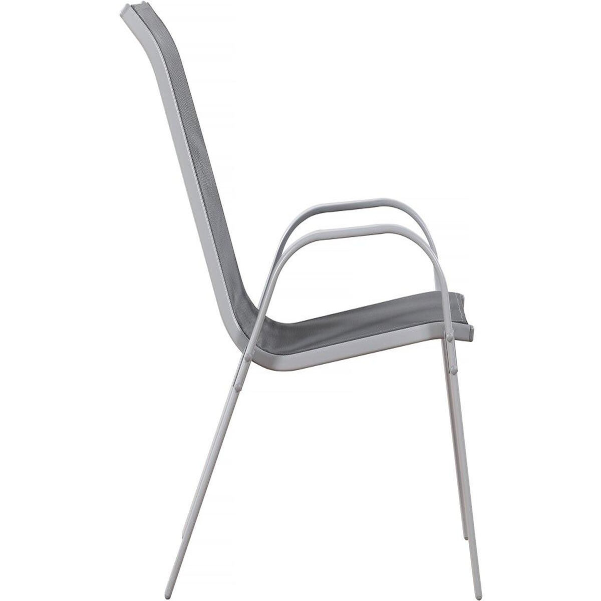 Habitat et Jardin Fauteuil jardin Textilène  Cordoba  - Phoenix - Gris foncé - Lot de 2