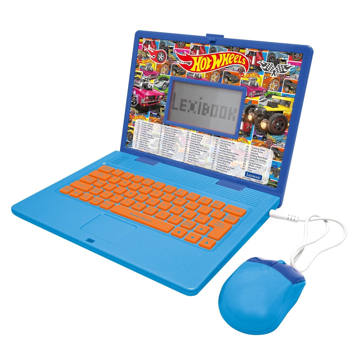 Lexibook Ordinateur portable éducatif bilingue Hot Wheels (FR/EN)
