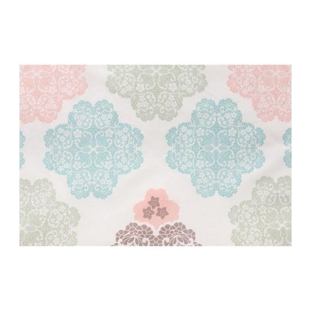 GENERIQUE Parure de lit - 1 housse de couette 220x240 cm + 2 taies d'oreiller 60x60 cm - 70% coton, 30% polyester - Turquoise
