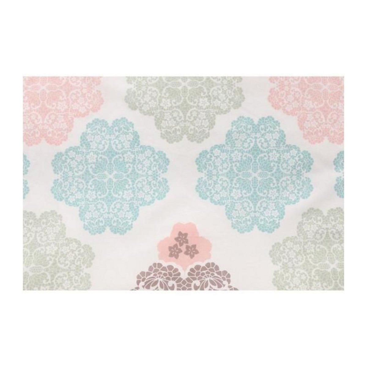 GENERIQUE Parure de lit - 1 housse de couette 220x240 cm + 2 taies d'oreiller 60x60 cm - 70% coton, 30% polyester - Turquoise