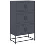 Voir la diapositive 2 : VIDAXL Buffet anthracite 68,5x38,5x123,5 cm acier