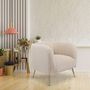 Voir la diapositive 5 : Paris Prix Fauteuil Design Bouclette  Reuben  75cm Beige