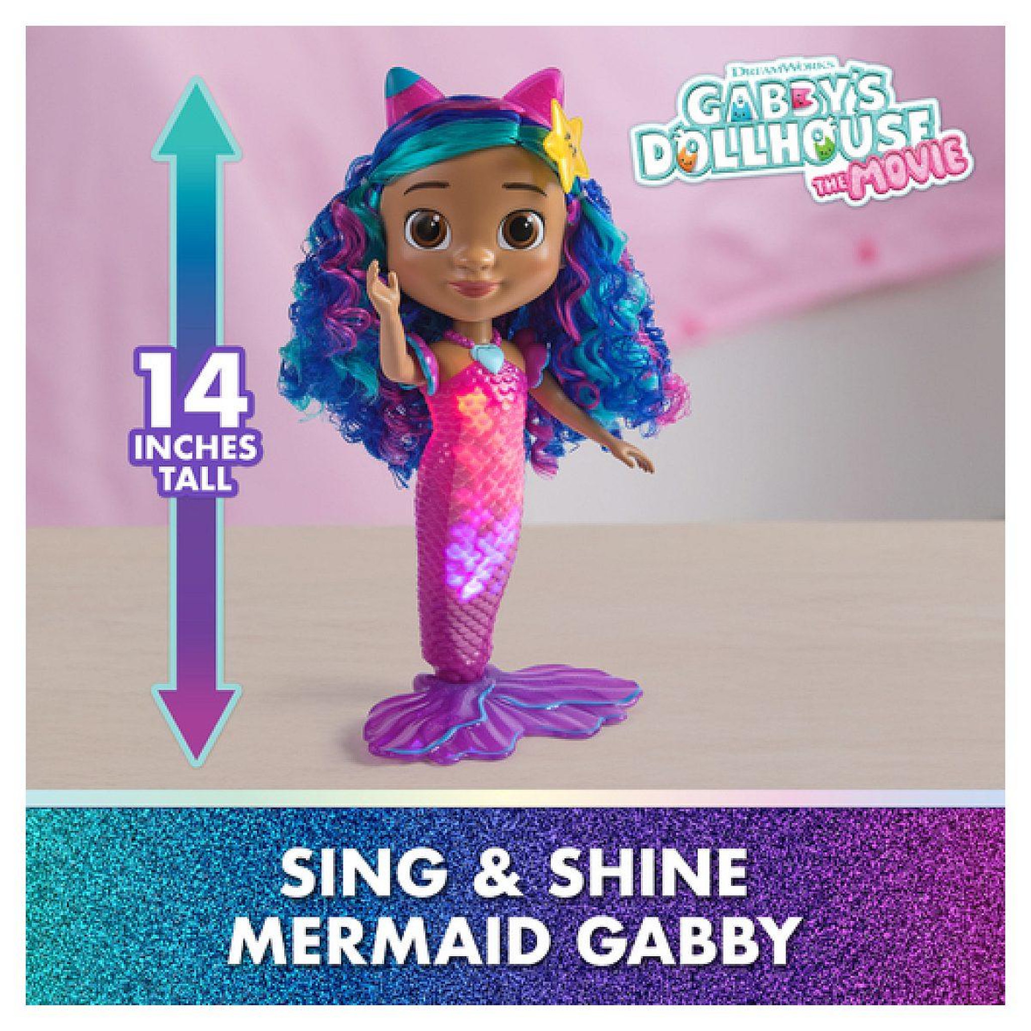 Voir la diapositive 2 : SpinMaster Poupee sirene a fonctions 35 cm - gabby et la maison magique - le film