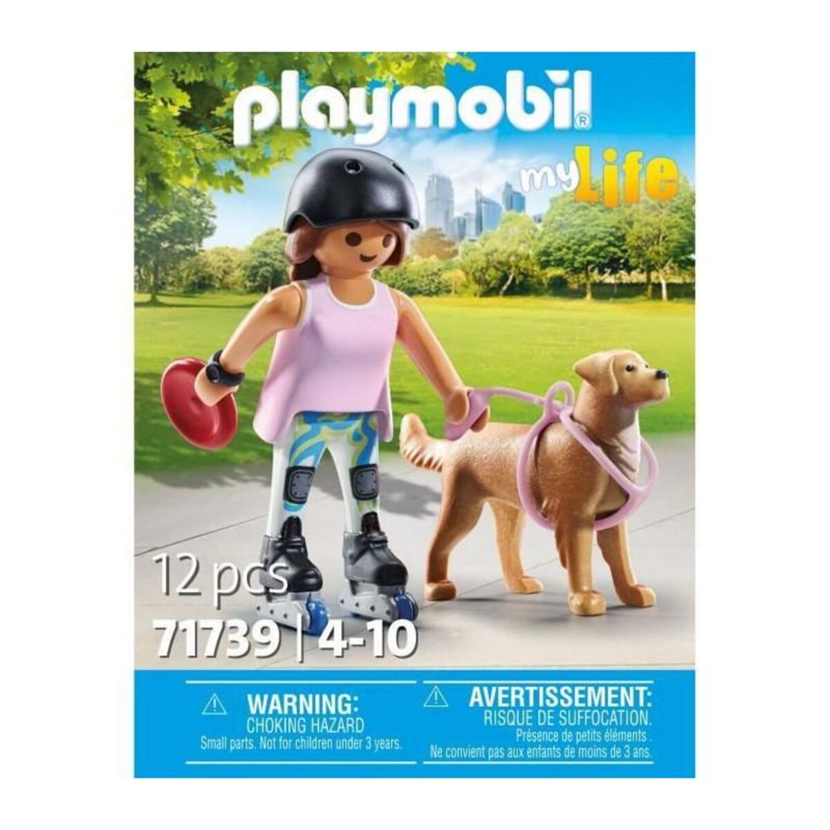 PLAYMOBIL 71739 Jeune fille rolleuse avec Retriever