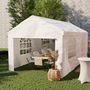 Voir la diapositive 3 : SWEEEK Tente de réception - Burdigala 3x6m -  Blanc. connecteurs métal. tente de jardin idéale pour réception. pavillon.  chapiteau ou tonnelle. totalement refermable.