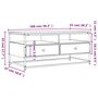 Voir la diapositive 6 : VIDAXL Table basse chene fume 100x51x45 cm bois d'ingenierie