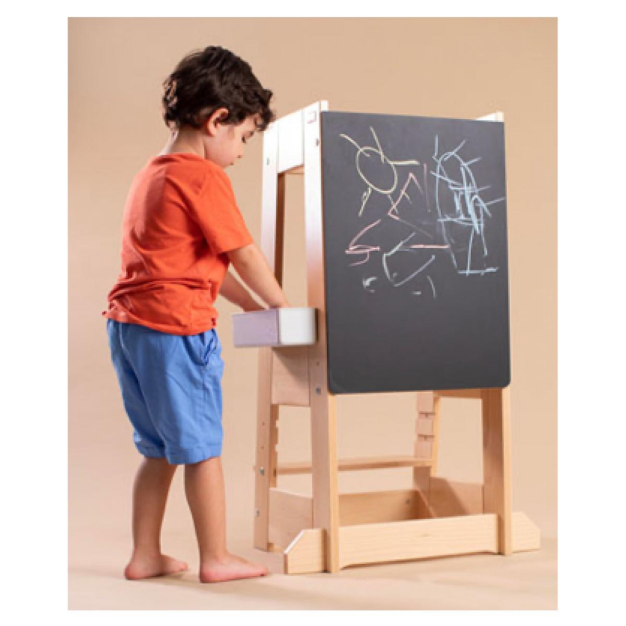Voir la diapositive 3 : TISSI Boîte de rangement multifonctionnelle pour la tour d'apprentissage FELIX tiSsi® - Organisation optimale