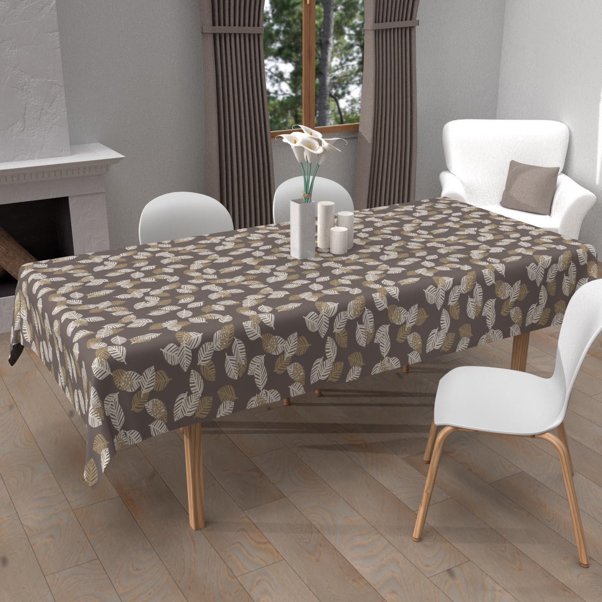 SOLEIL D'OCRE Nappe imprimée anti-tâches CERES, par Soleil d'Ocre. Coloris disponibles : Multicolore
