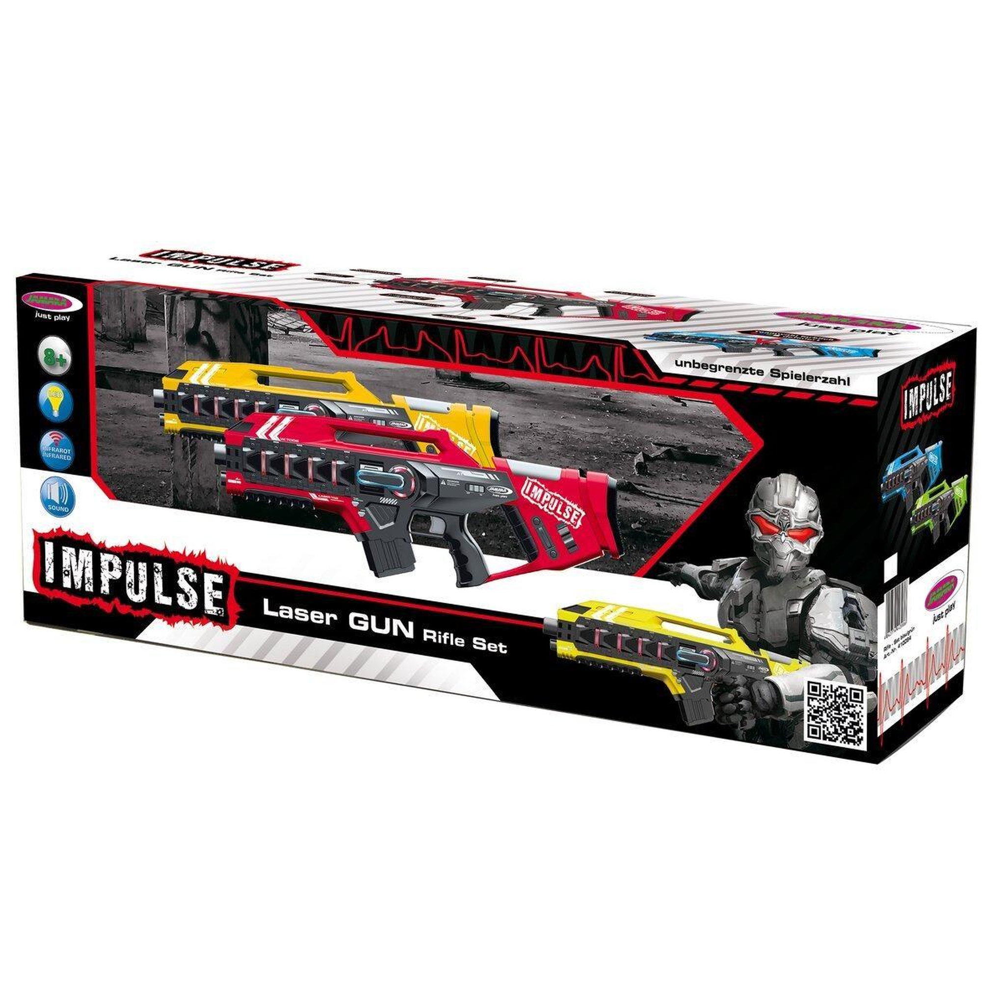 Jamara Impulse laser gun rifle set jaune/rouge