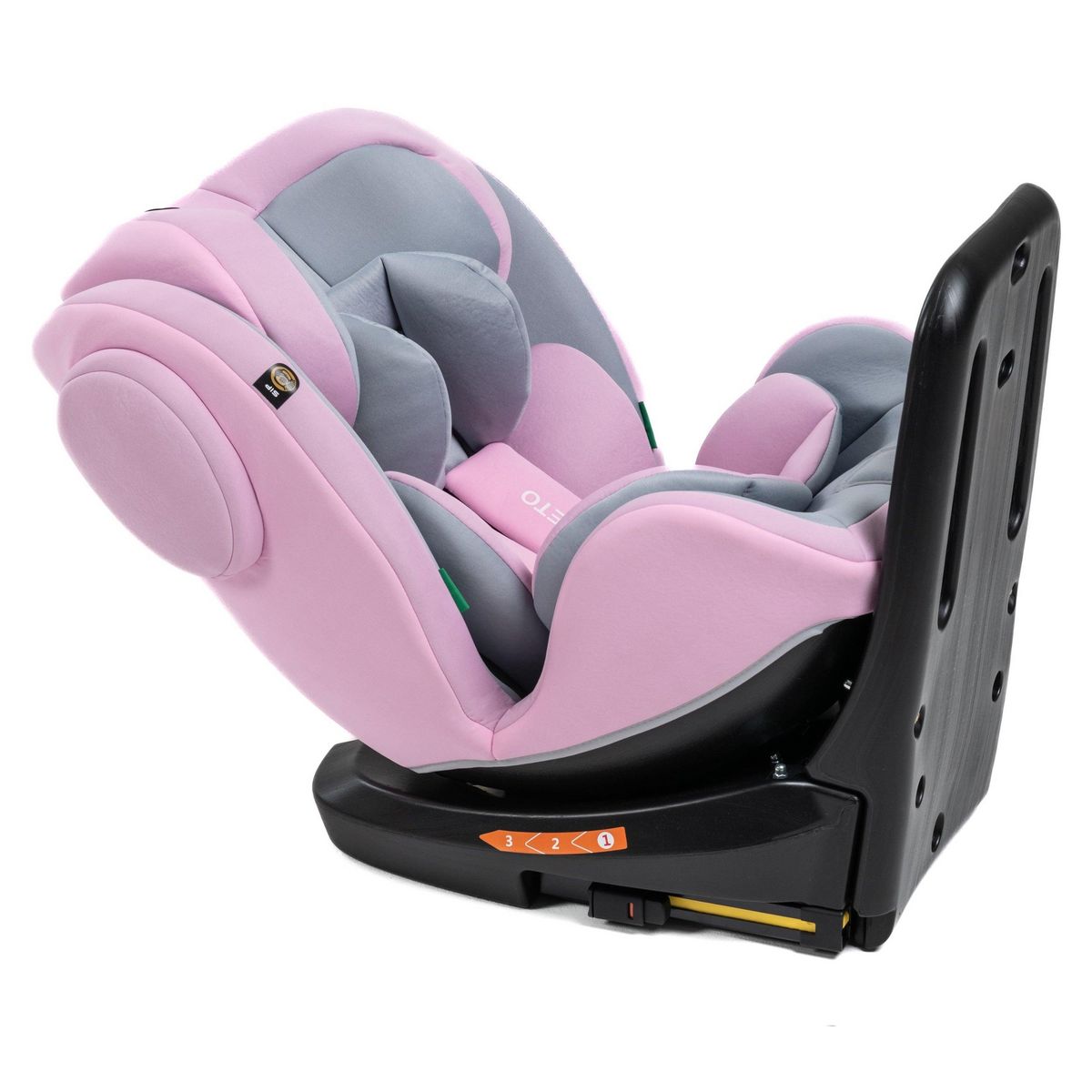 BEBELISSIMO BEBELISSIMO - Siège auto Isofix - pivotant 360 ° - groupe 0+/1/2/3 - (0-36kg) - i-Leto - rose - protections latérales