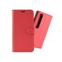amahousse Housse rouge Xiaomi Mi 10 et Mi 10 Pro folio aspect cuir grainé languette aimantée