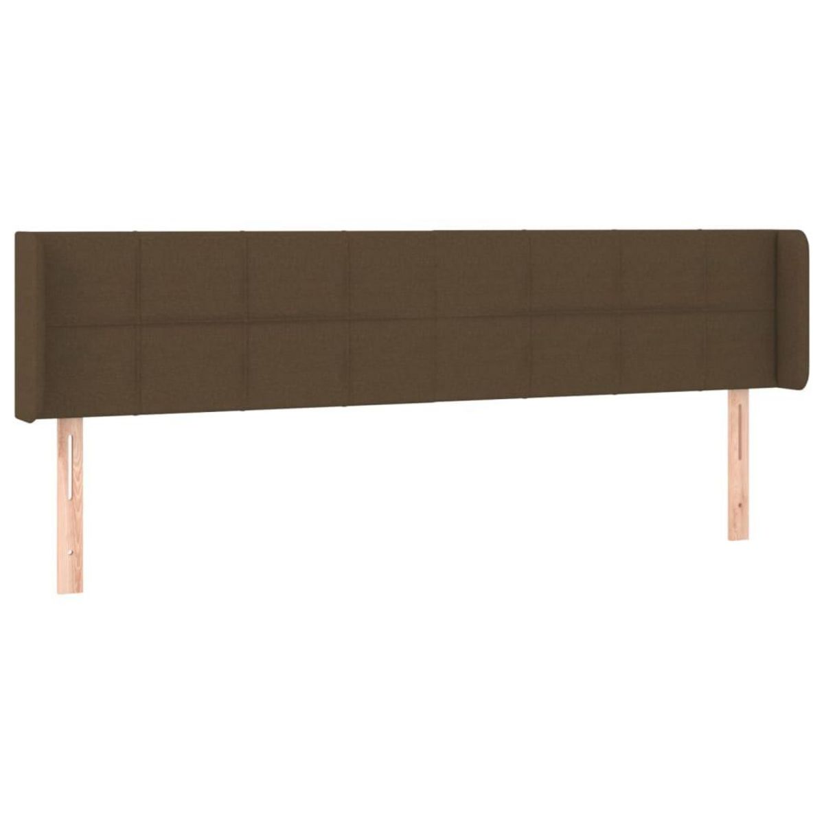 VIDAXL Tete de lit avec oreilles Marron Fonce 183x16x78/88 cm Tissu