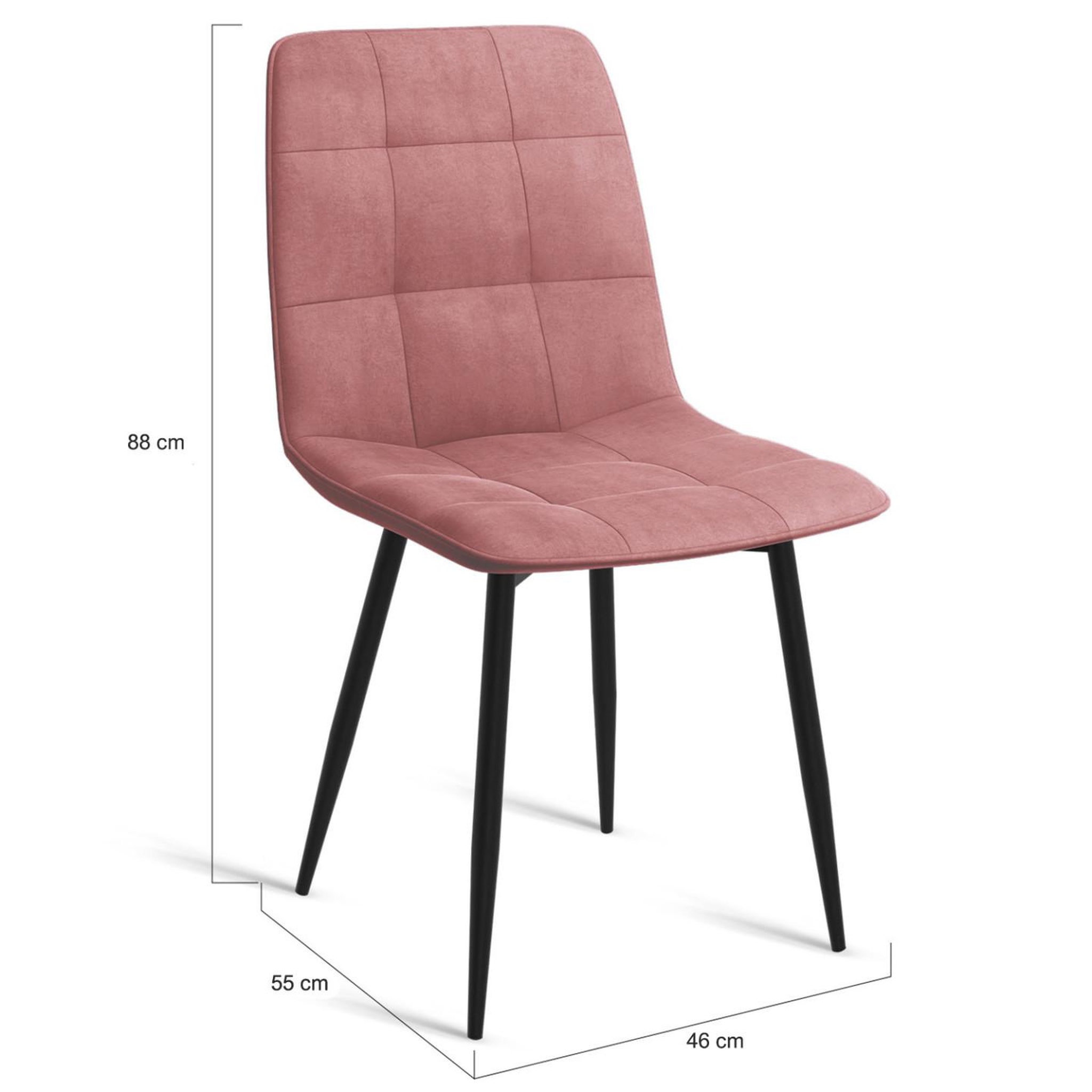 Voir la diapositive 5 : ID MARKET Lot de 6 chaises mila en velours mix color pastel bleu x2, gris foncé x2, gris clair, rose