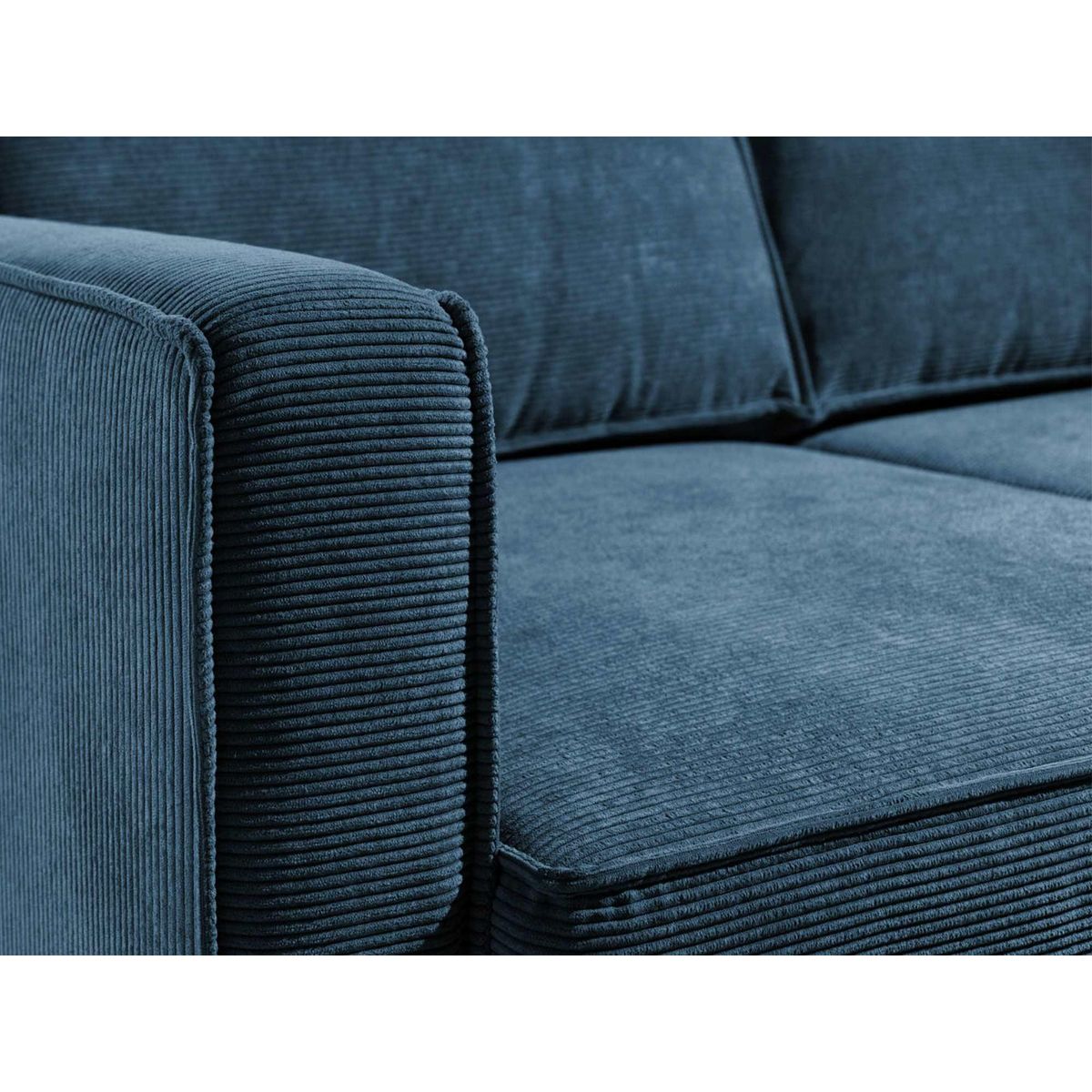 LISA DESIGN Jake - canapé panoramique en u - 7 places - convertible avec coffre - en velours côtelé