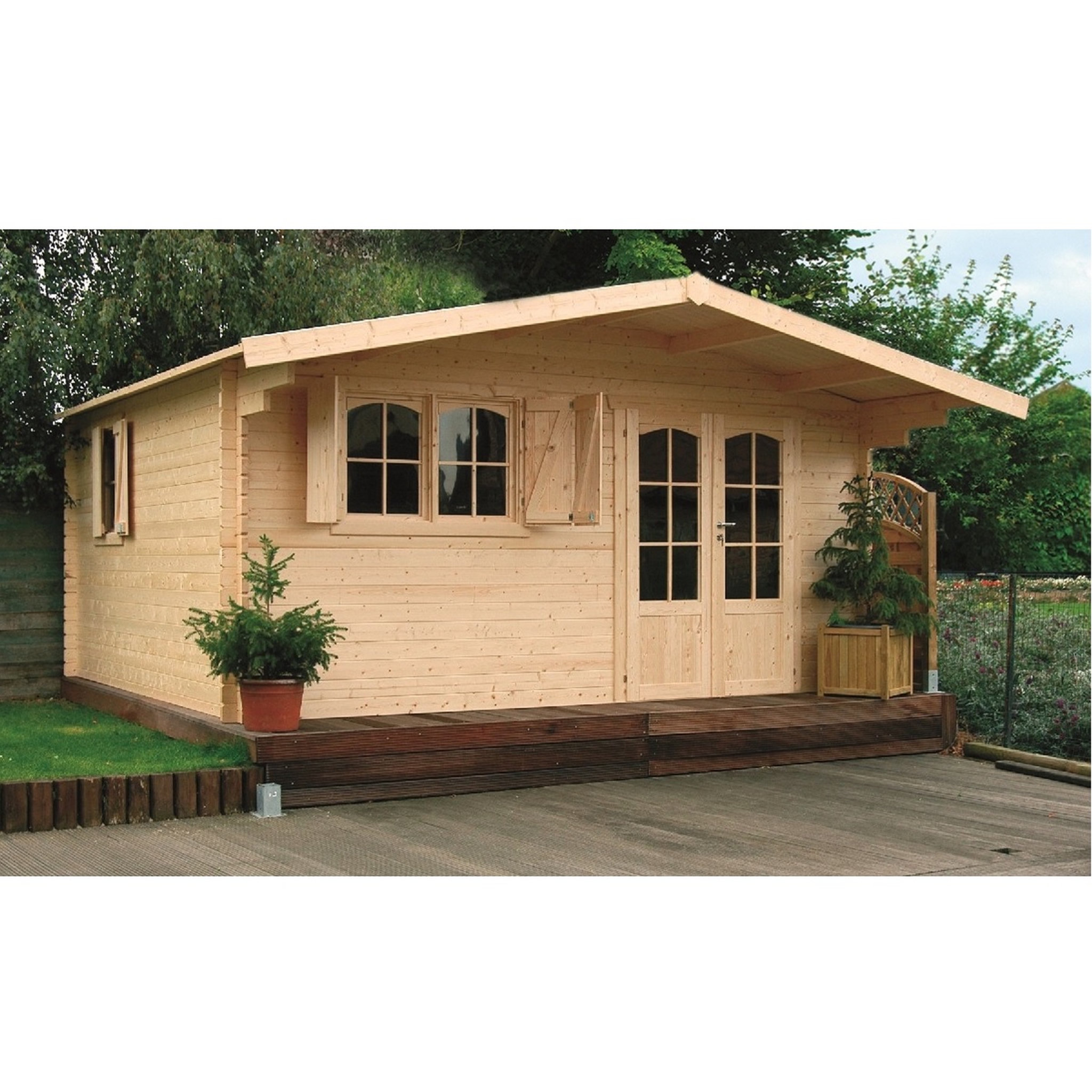 Voir la diapositive 2 : SOLID SUPERIA Abri chalet de jardin bois - 17.70m²  - CHAMONIX 4