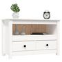 Voir la diapositive 4 : VIDAXL Meuble TV Blanc 79x35x52 cm Bois de pin massif