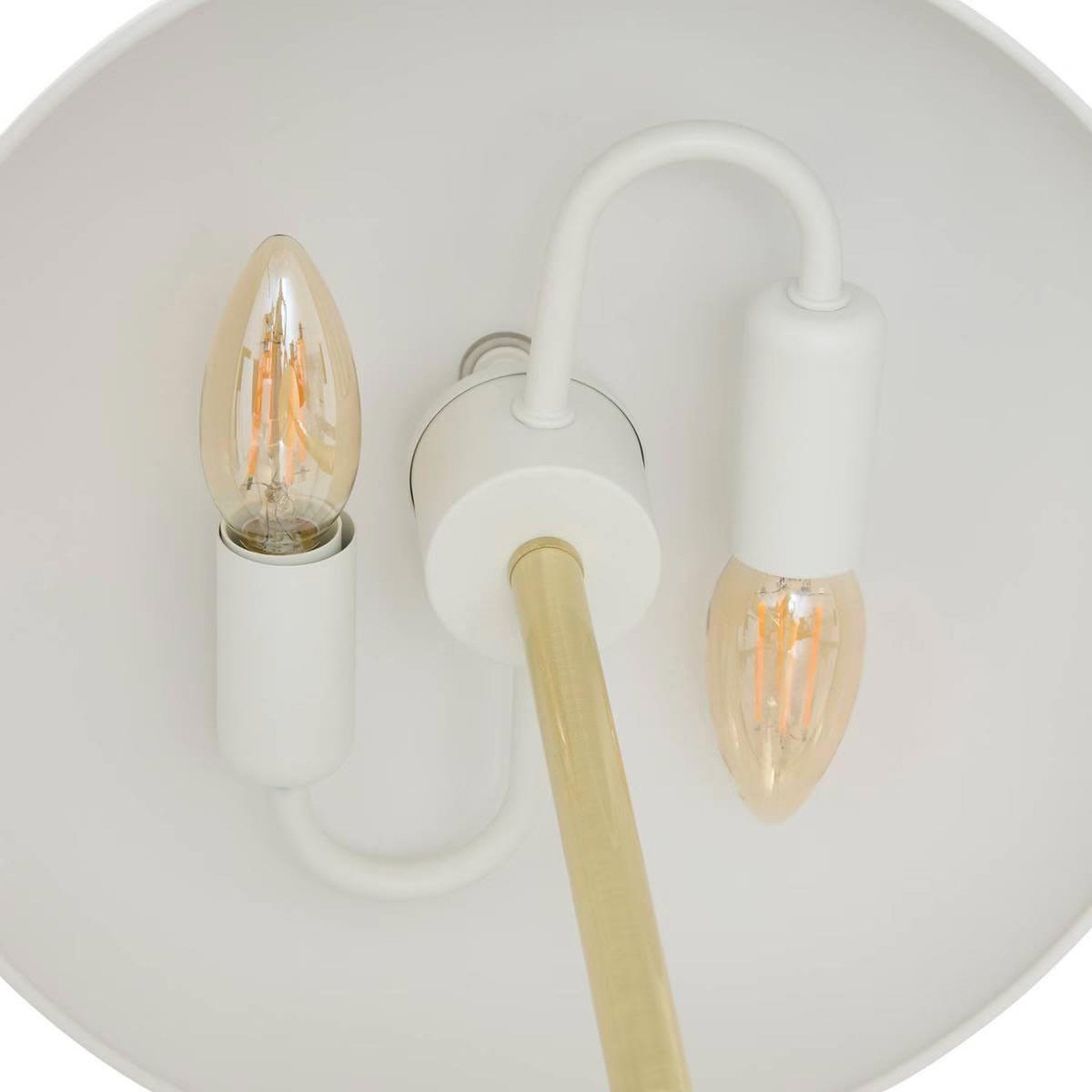 Voir la diapositive 3 : ATMOSPHERA Lampe à poser design en métal  delcia  45cm blanc