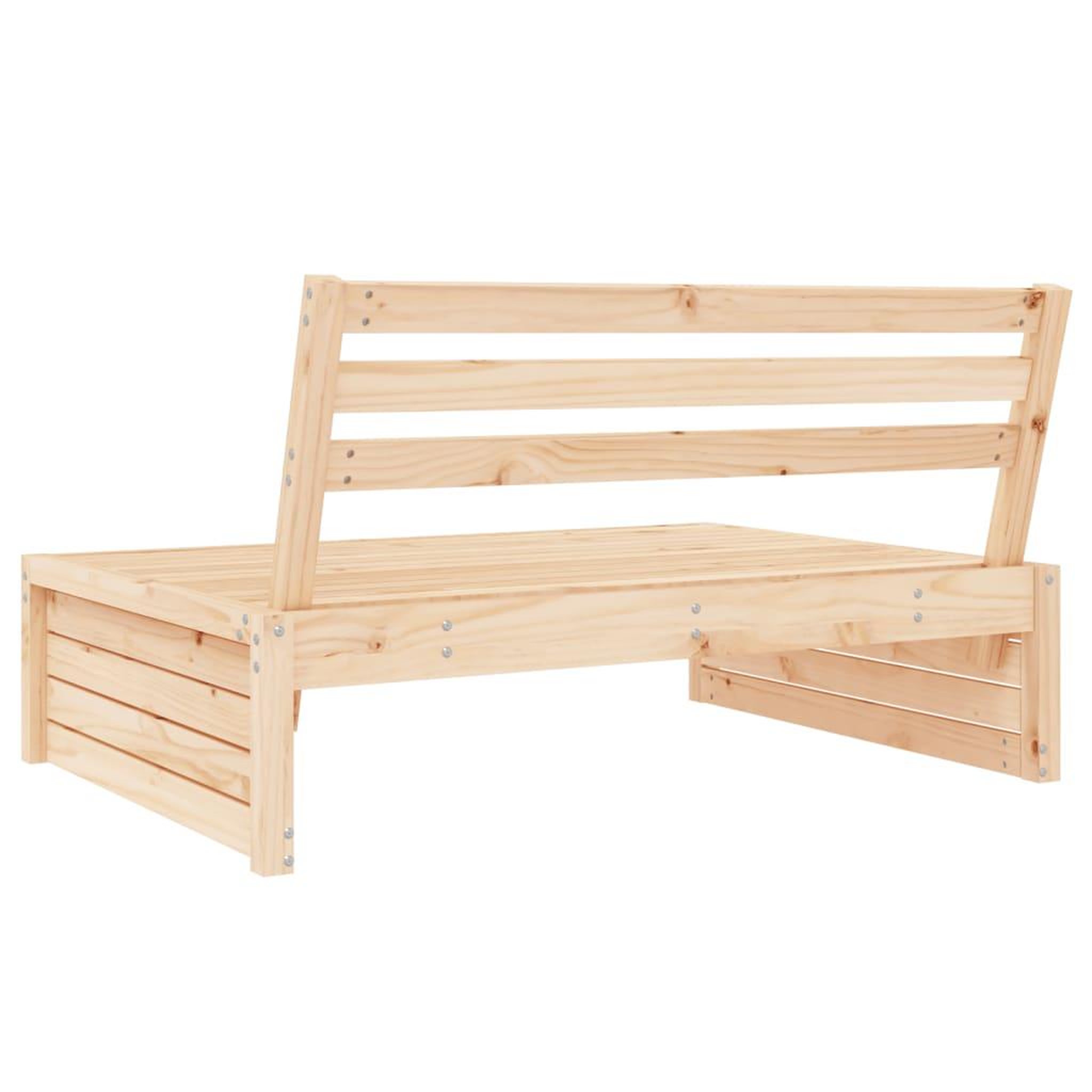 Voir la diapositive 5 : VIDAXL Canape central de jardin 120x80 cm bois de pin massif