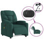Voir la diapositive 5 : VIDAXL Fauteuil de massage inclinable electrique Vert fonce Tissu