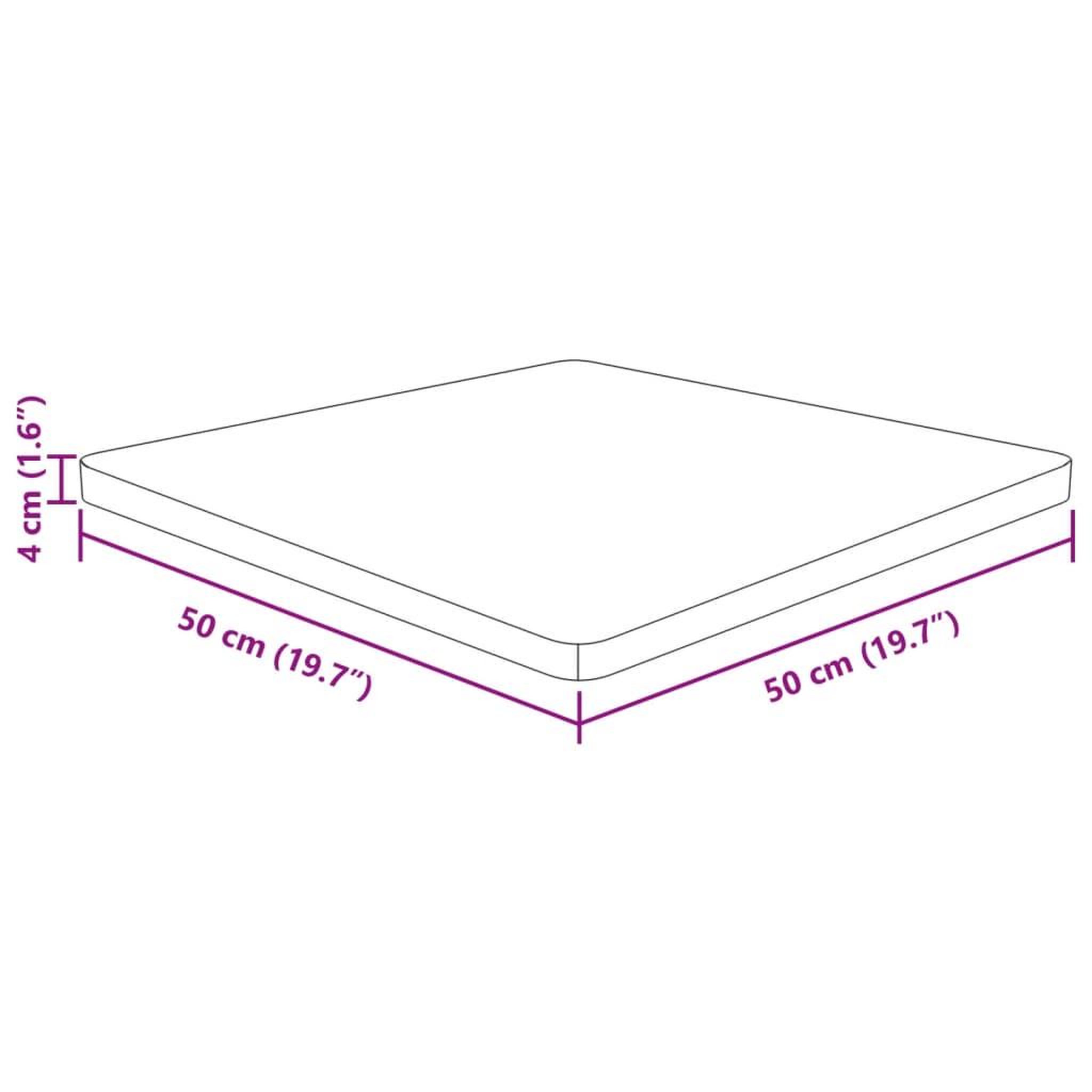 Voir la diapositive 4 : VIDAXL Dessus de table carre Marron clair 40x40x4 cm Bois chene traite