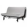 Voir la diapositive 4 : BULTEX COMFORT BULTEX Banquette BZ 3 places - Tissu noir et blanc - Made in France - L 142 x P 101 cm - BECCI
