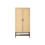 Voir la diapositive 4 : BEST MOBILIER Nagato - armoire - cannage et effet bois - 80 cm