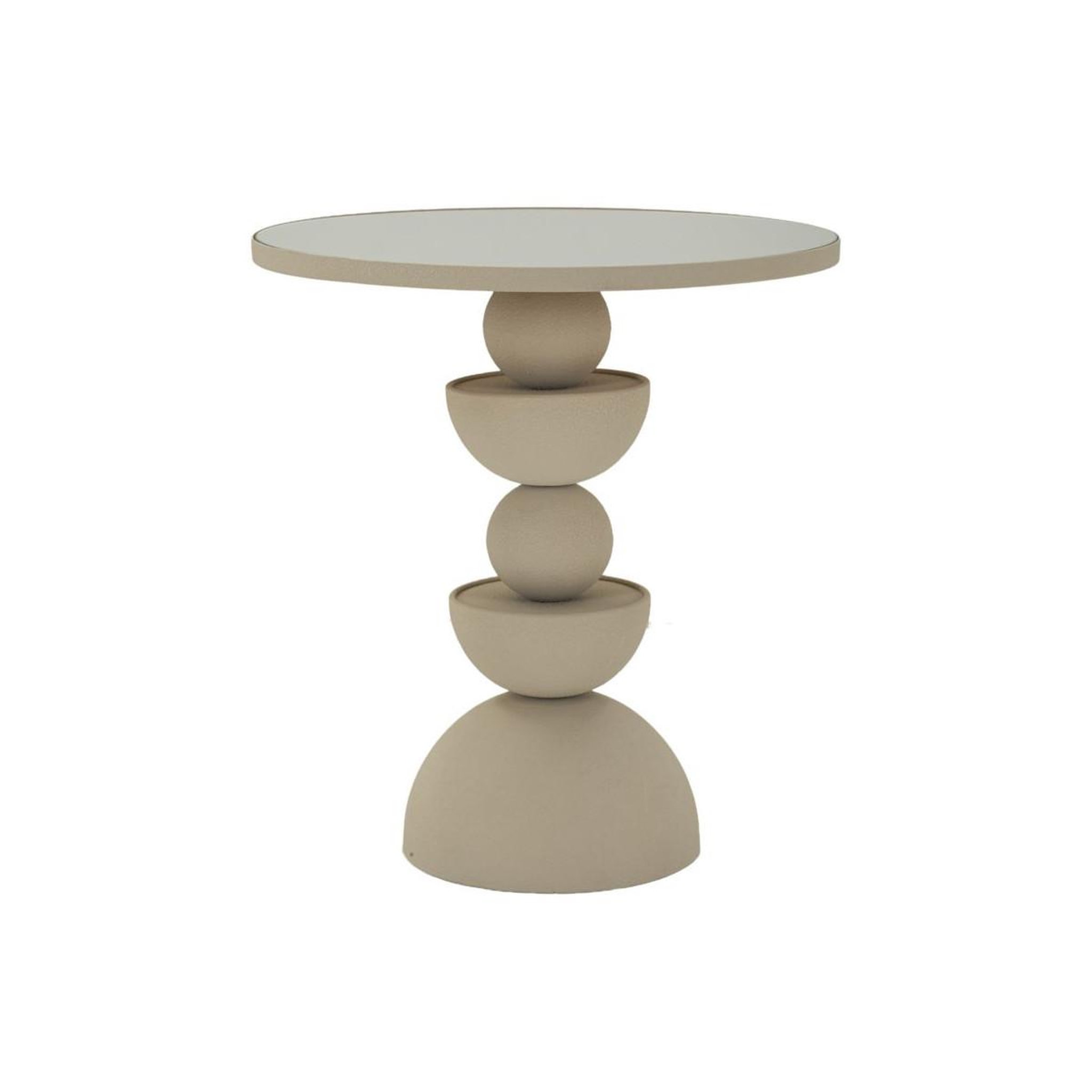 Paris Prix Table d'Appoint Miroir  Dune  49cm Crème