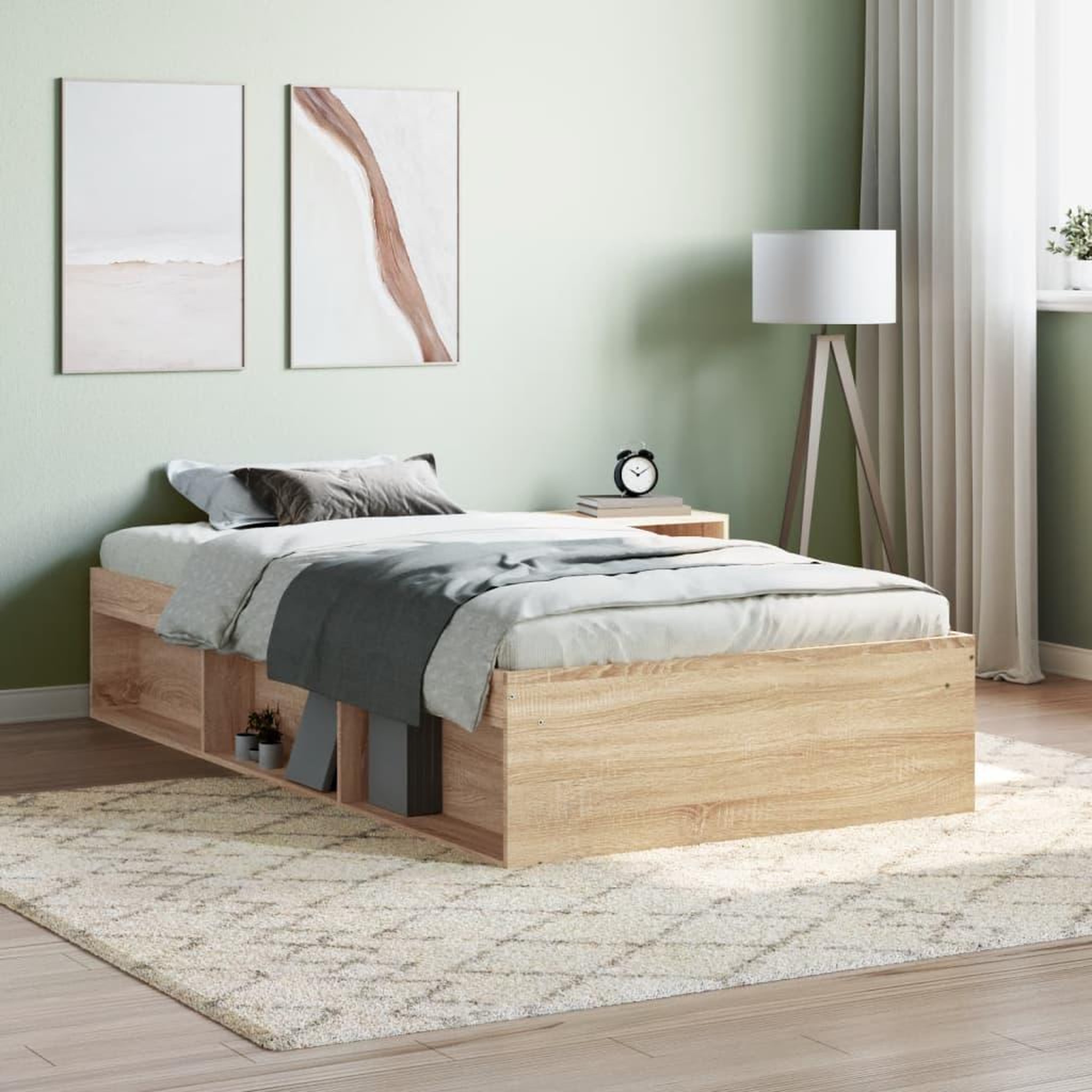 VIDAXL Cadre de lit sans matelas chene sonoma 90x190 cm