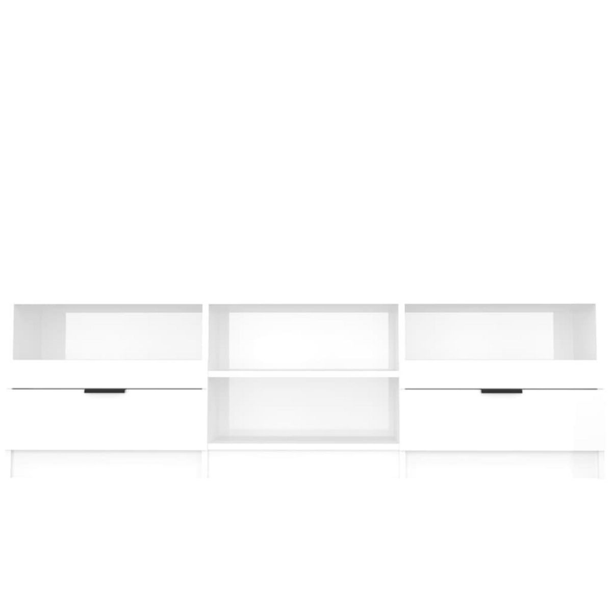 VIDAXL Meuble TV Blanc brillant 150x33,5x45 cm Bois d'ingenierie