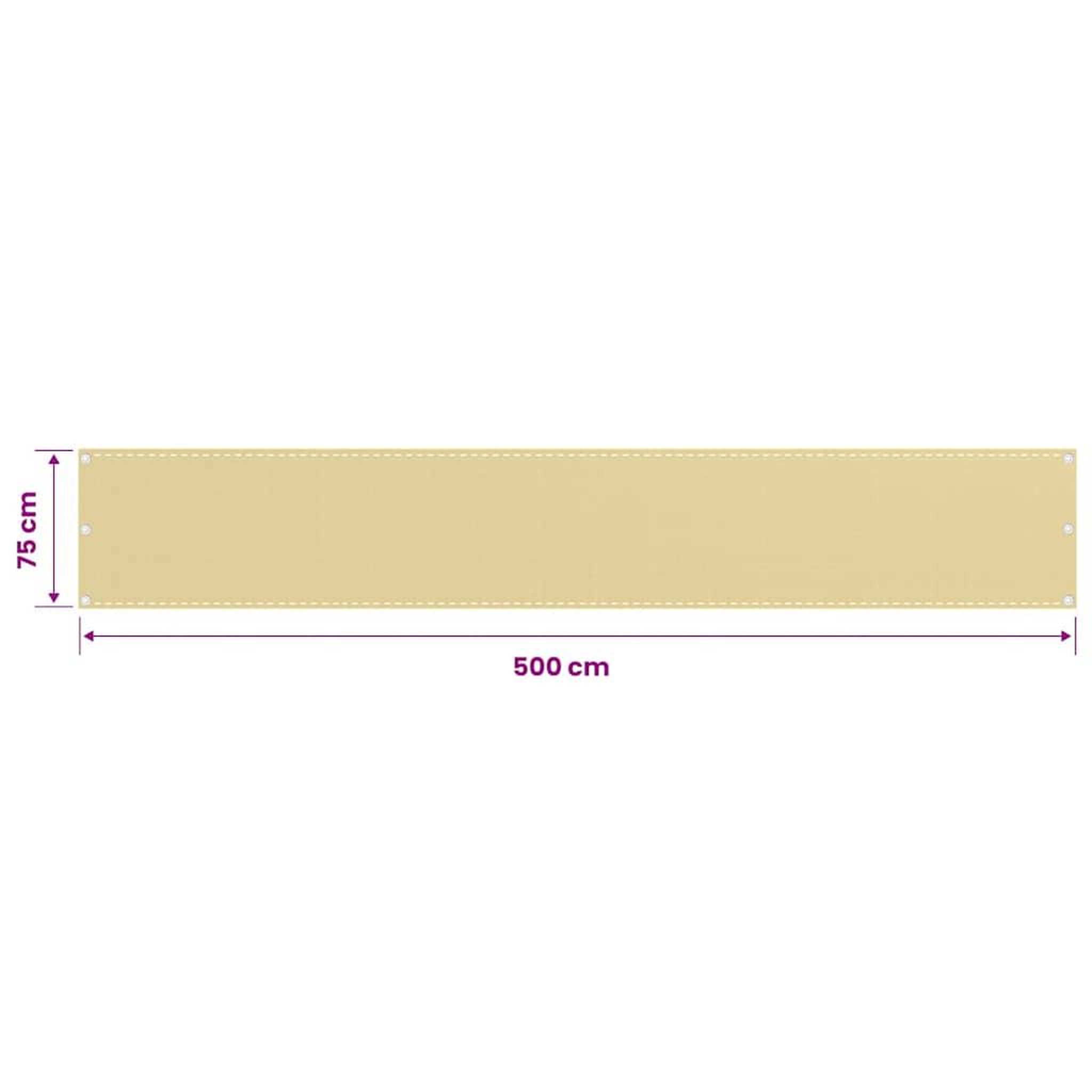 Voir la diapositive 6 : VIDAXL Ecran de balcon beige 75x500 cm pehd