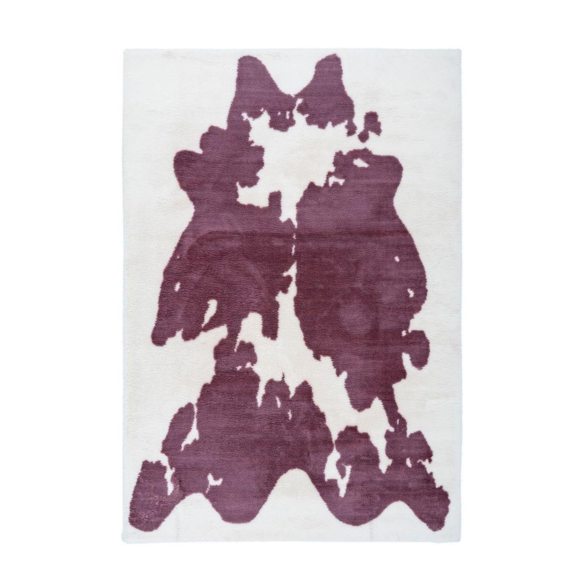 Paris Prix Tapis Imitation Fourrure  Rabbit  Violet & Blanc