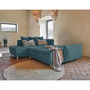 Voir la diapositive 2 : BEST MOBILIER Lena - canapé d'angle gauche convertible - 5 places - bleu canard - style scandinave - bleu canard