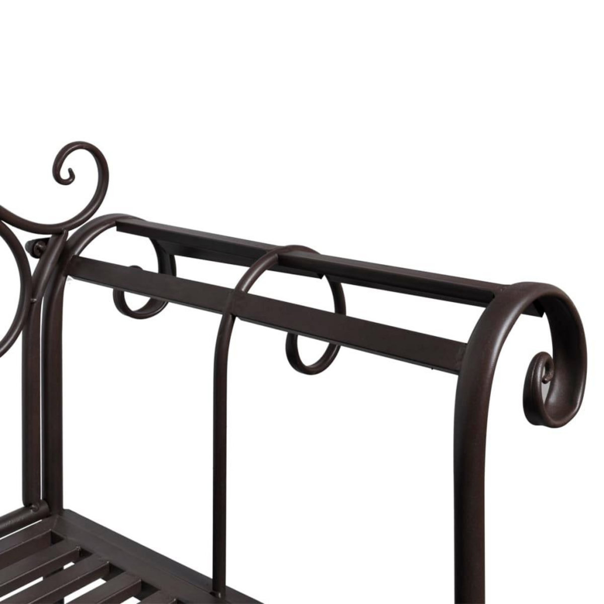 VIDAXL Banc de jardin 132 cm Acier Antique Marron