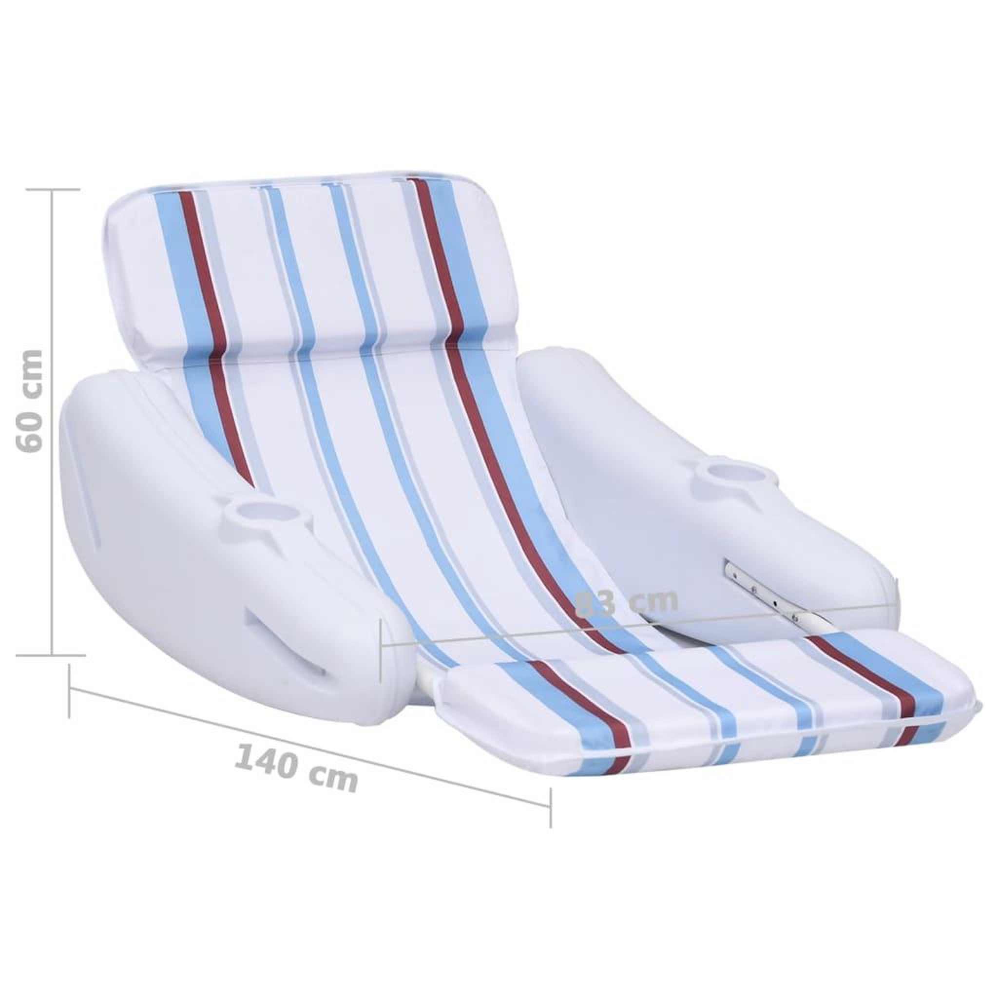 Voir la diapositive 6 : VIDAXL Chaise flottante pour piscine 140x83x60 cm