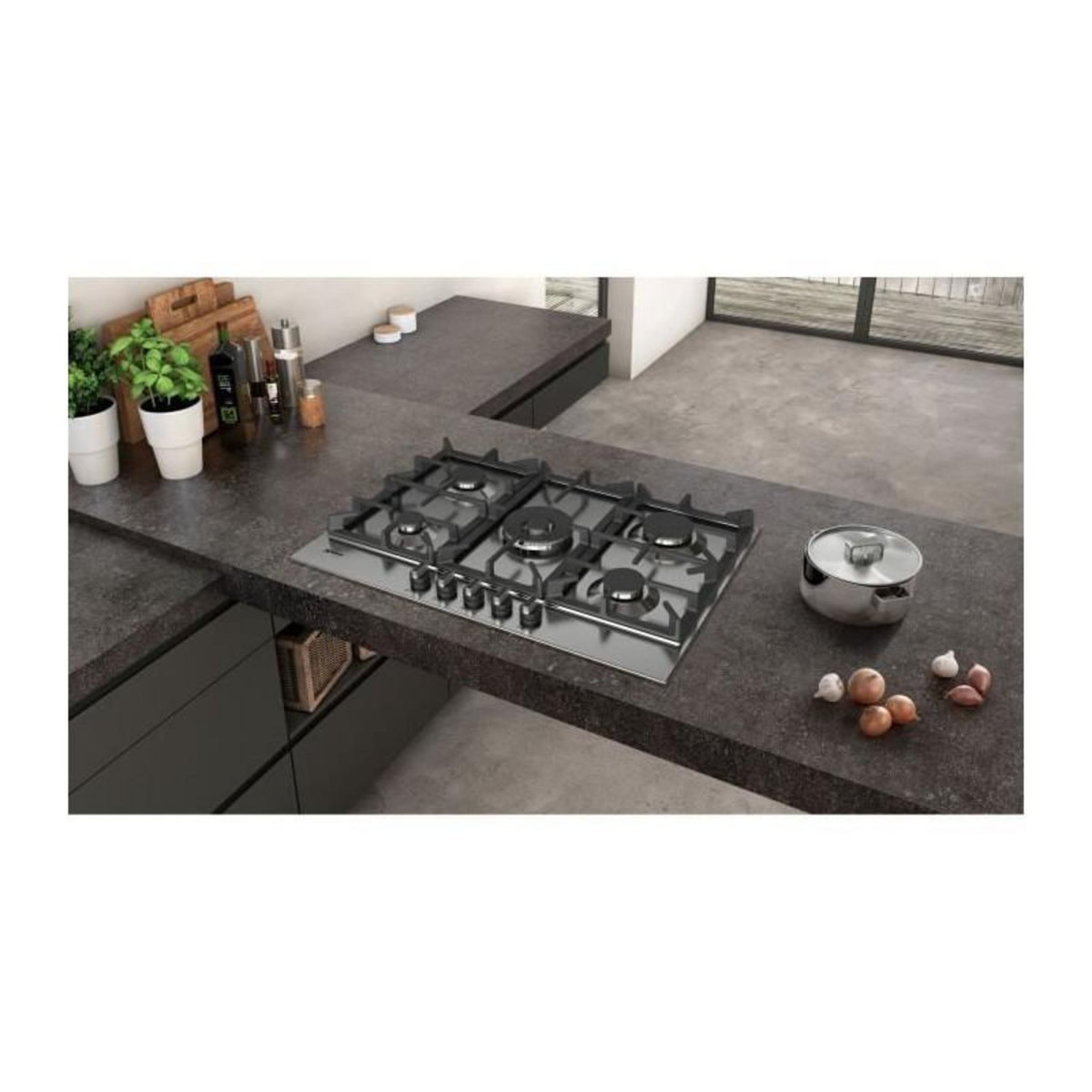 Neff Table de cuisson à gaz 75cm 5 feux inox - t27ds59n0