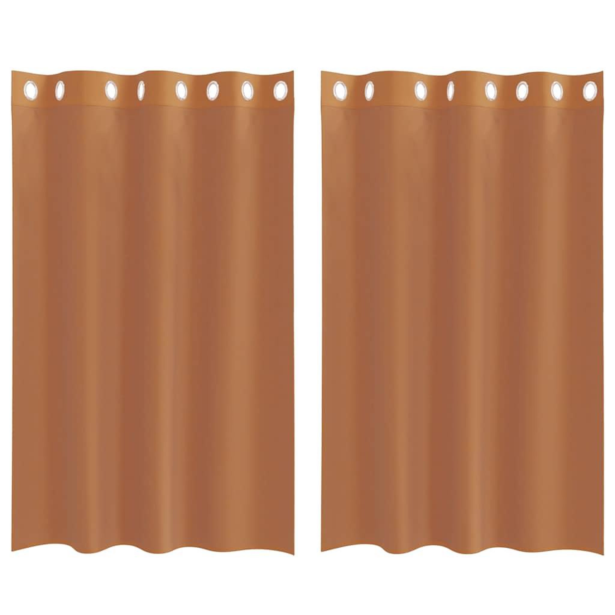 Voir la diapositive 2 : VIDAXL Rideaux en voile avec œillets 2 pcs terre cuite