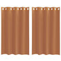 Voir la diapositive 2 : VIDAXL Rideaux en voile avec œillets 2 pcs terre cuite