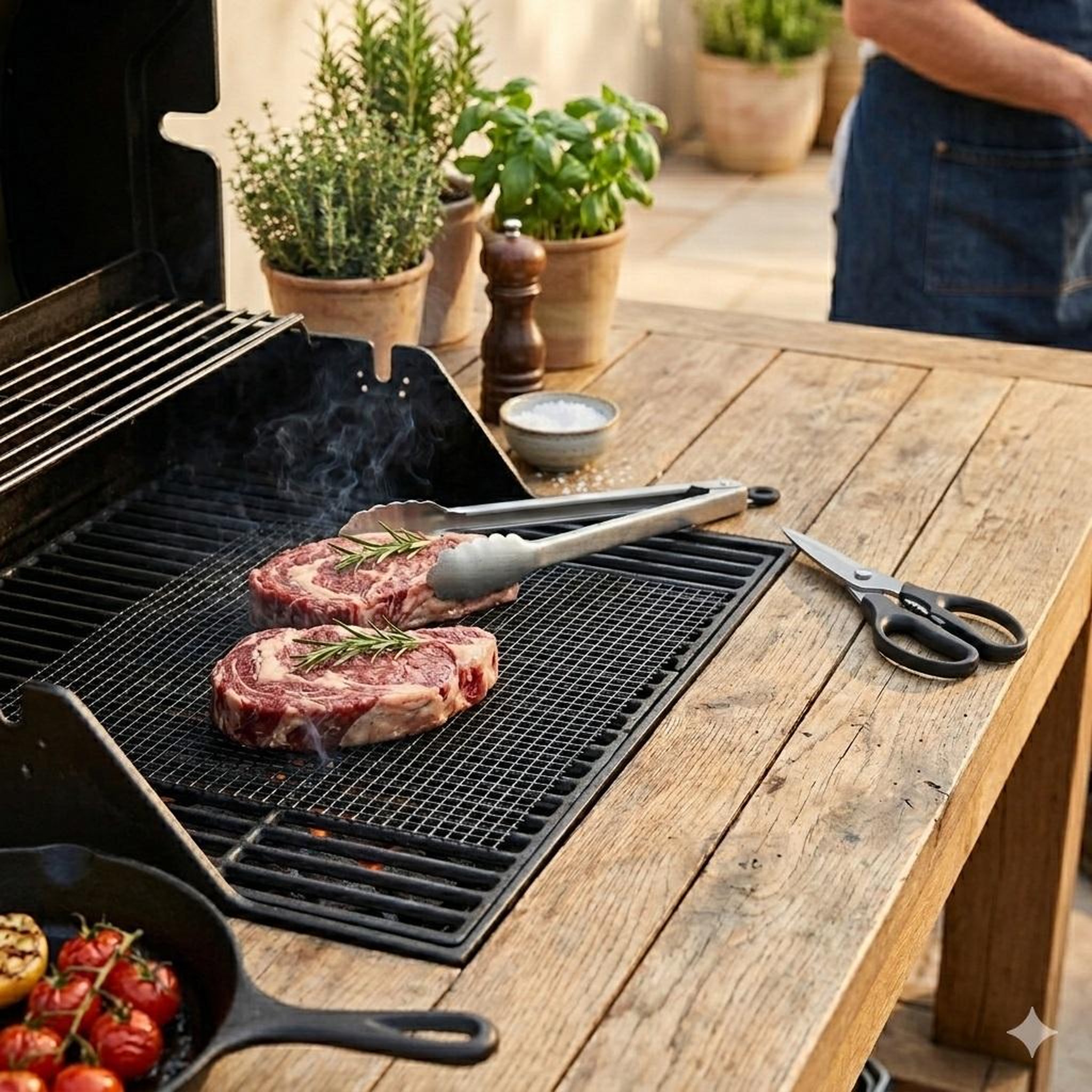 Voir la diapositive 2 : Eden Grille de cuisson découplable pour barbecue