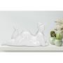 Voir la diapositive 6 : Paris Prix Statuette Femme Couchée en Résine  Yoga  32cm Blanc