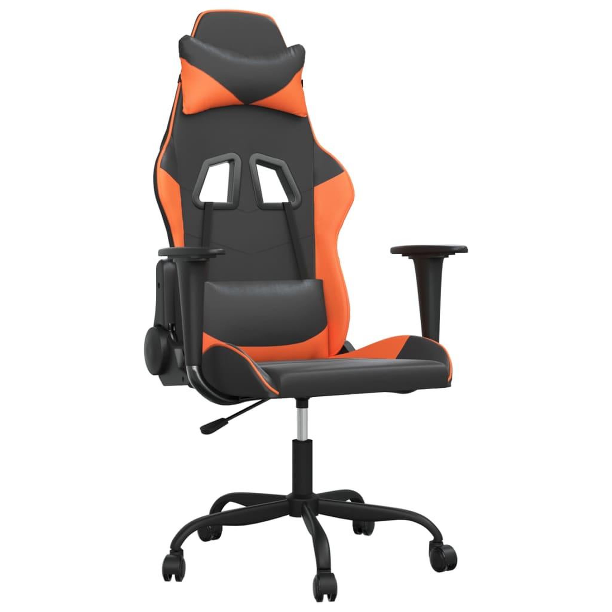 Voir la diapositive 2 : VIDAXL Chaise de jeu de massage Noir et orange Similicuir