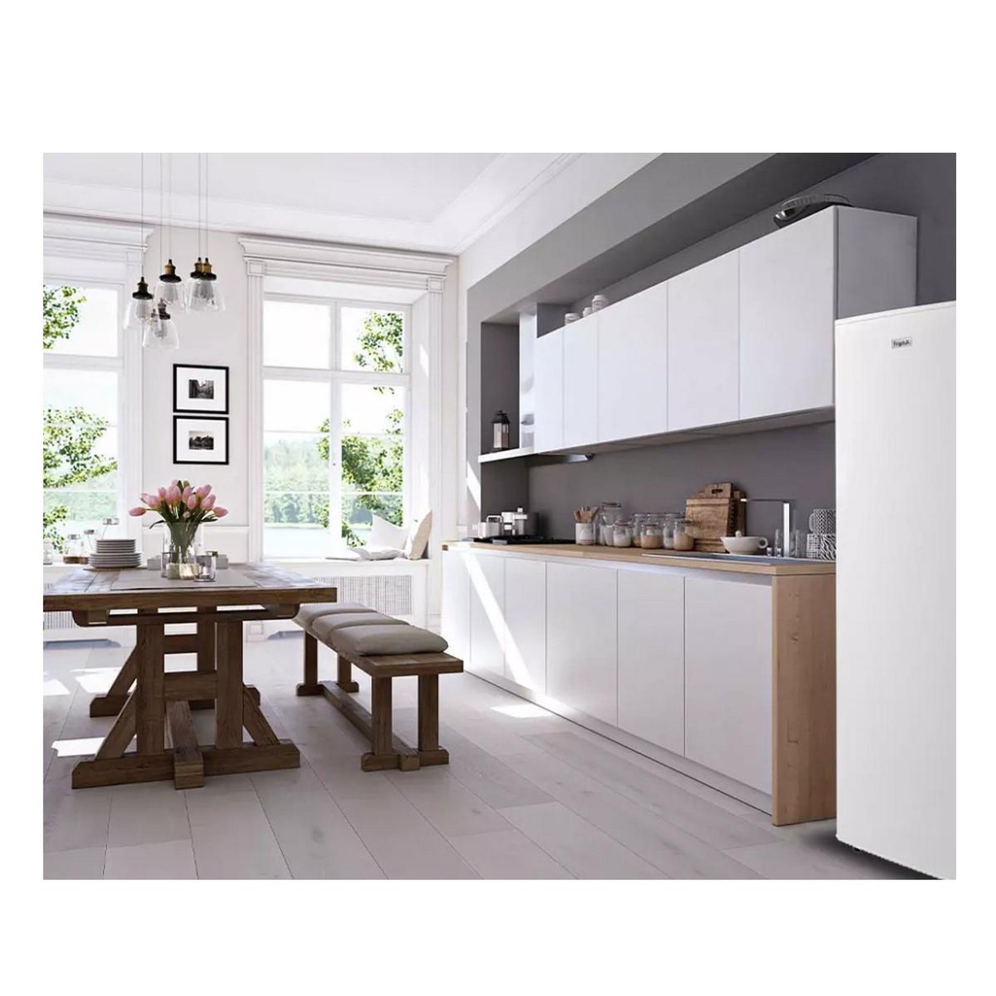 Voir la diapositive 4 : Frigelux Réfrigérateur 1 porte 55cm 230l blanc - ra235be