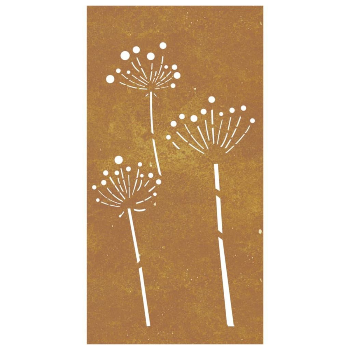 VIDAXL Decoration murale jardin 105x55 cm acier corten design de fleur