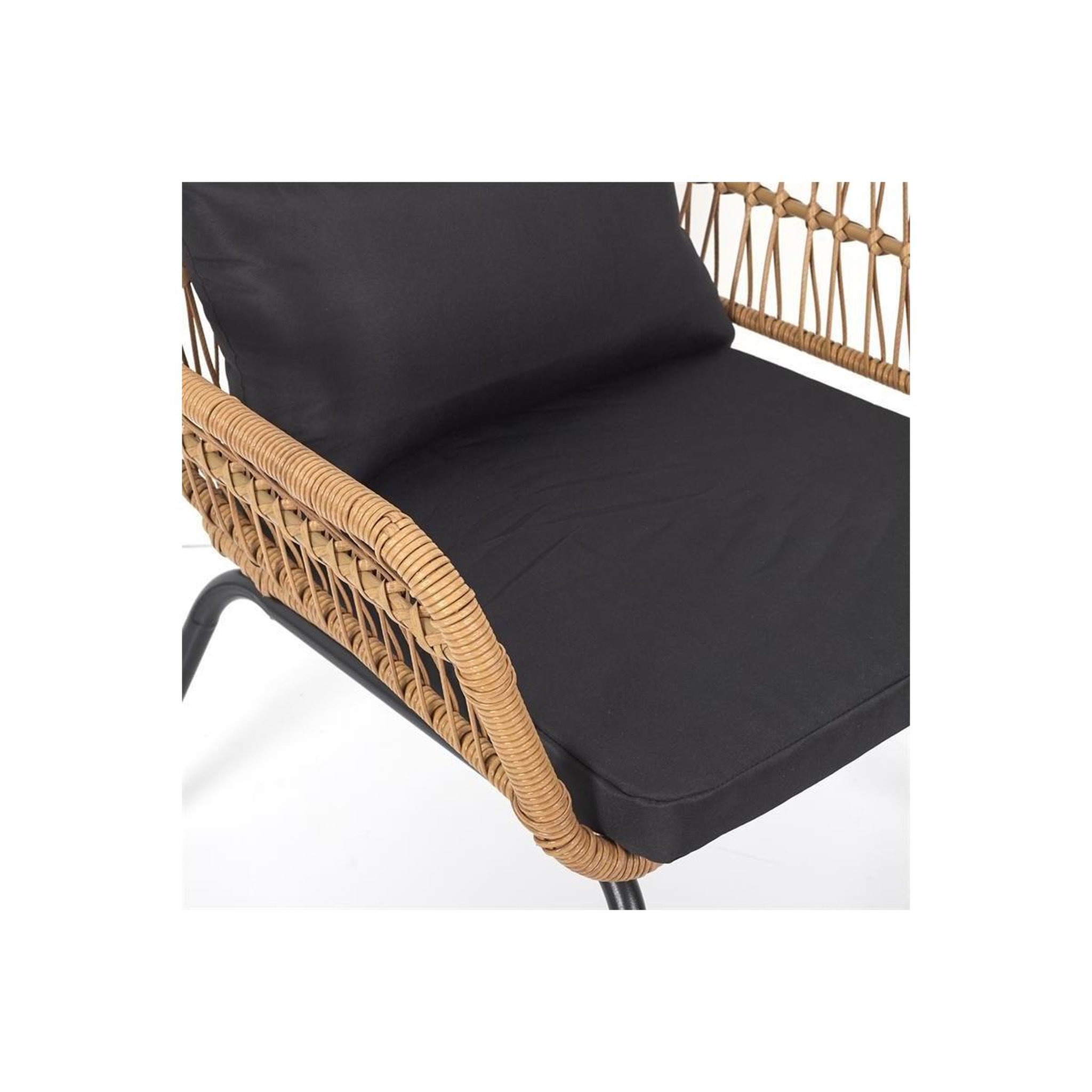 Voir la diapositive 4 : The Home Deco Factory Fauteuil extérieur design  helsinki  96cm noir