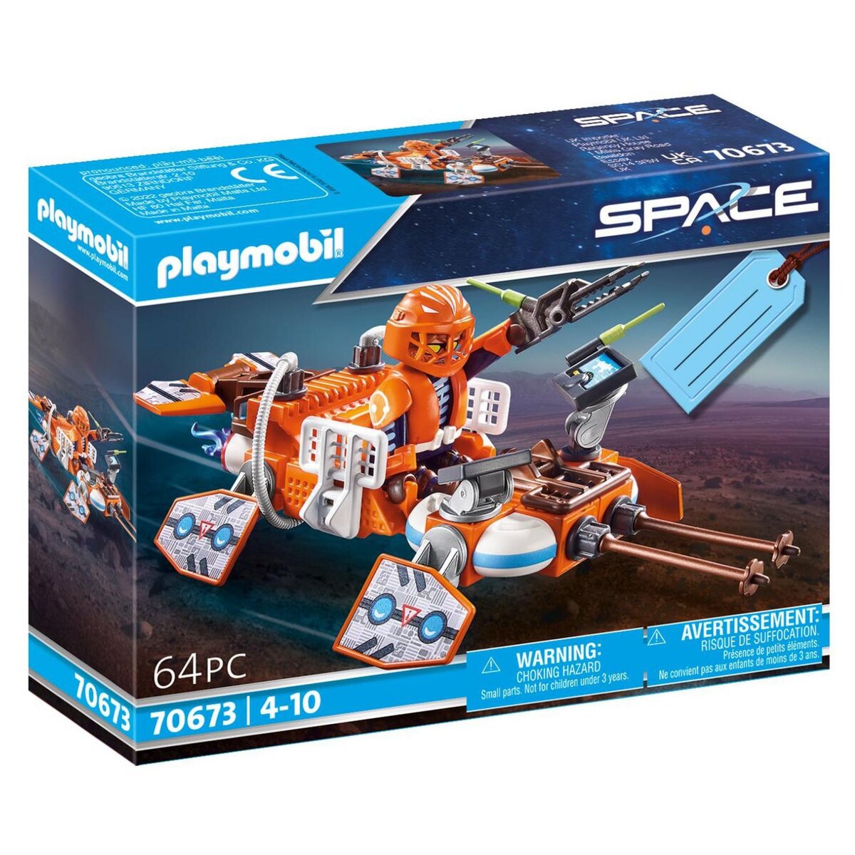 PLAYMOBIL 70673 - Space Pilote et navette rapide