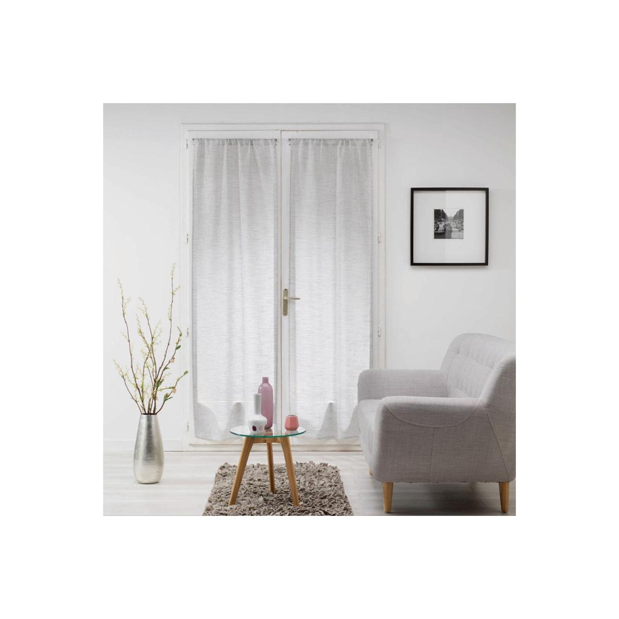 Douceur d'Intérieur Paire de voilages  milza  70x200cm gris