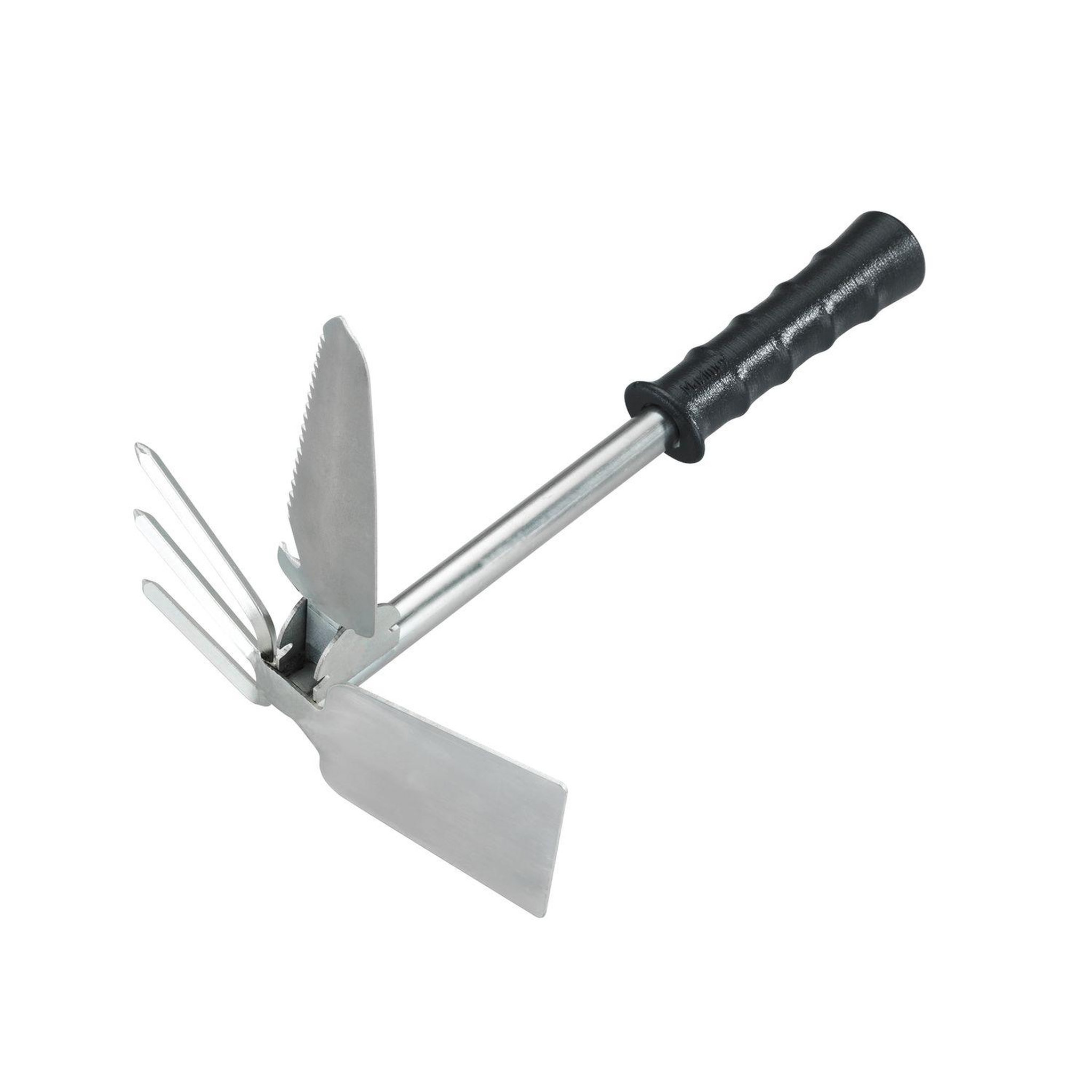 Voir la diapositive 3 : Wenko Accessoire jardinage multifonctionnel avec manche télescopique - noir et gris