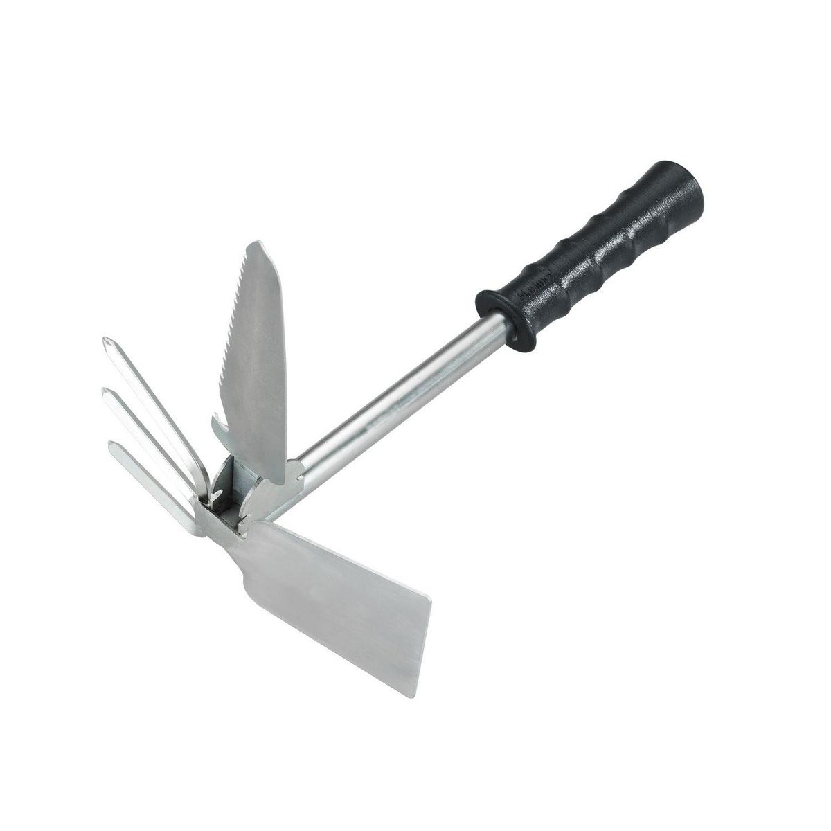 Wenko Accessoire jardinage multifonctionnel avec manche télescopique - Noir et gris