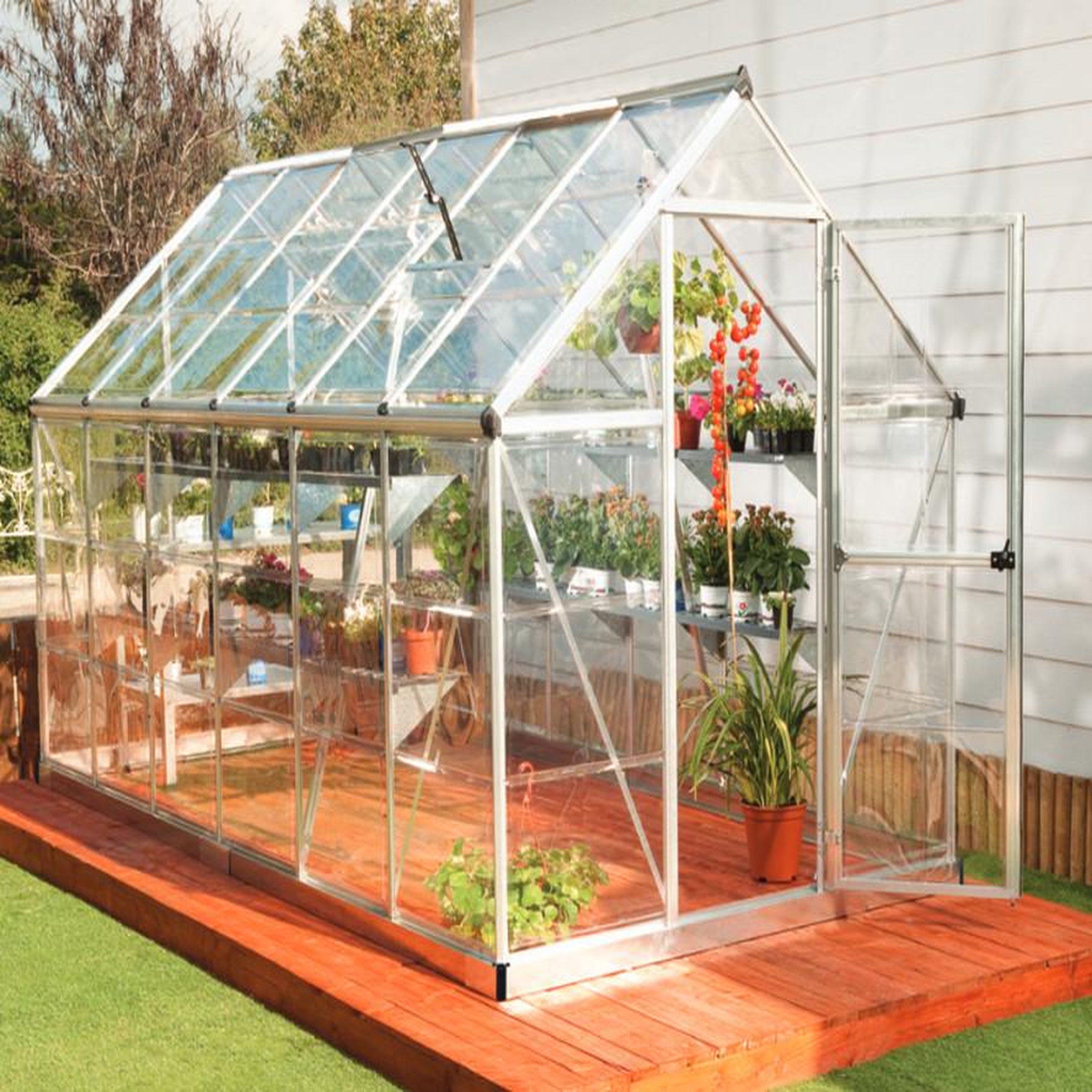 Palram Serre de jardin 6.8m² argent - 701780